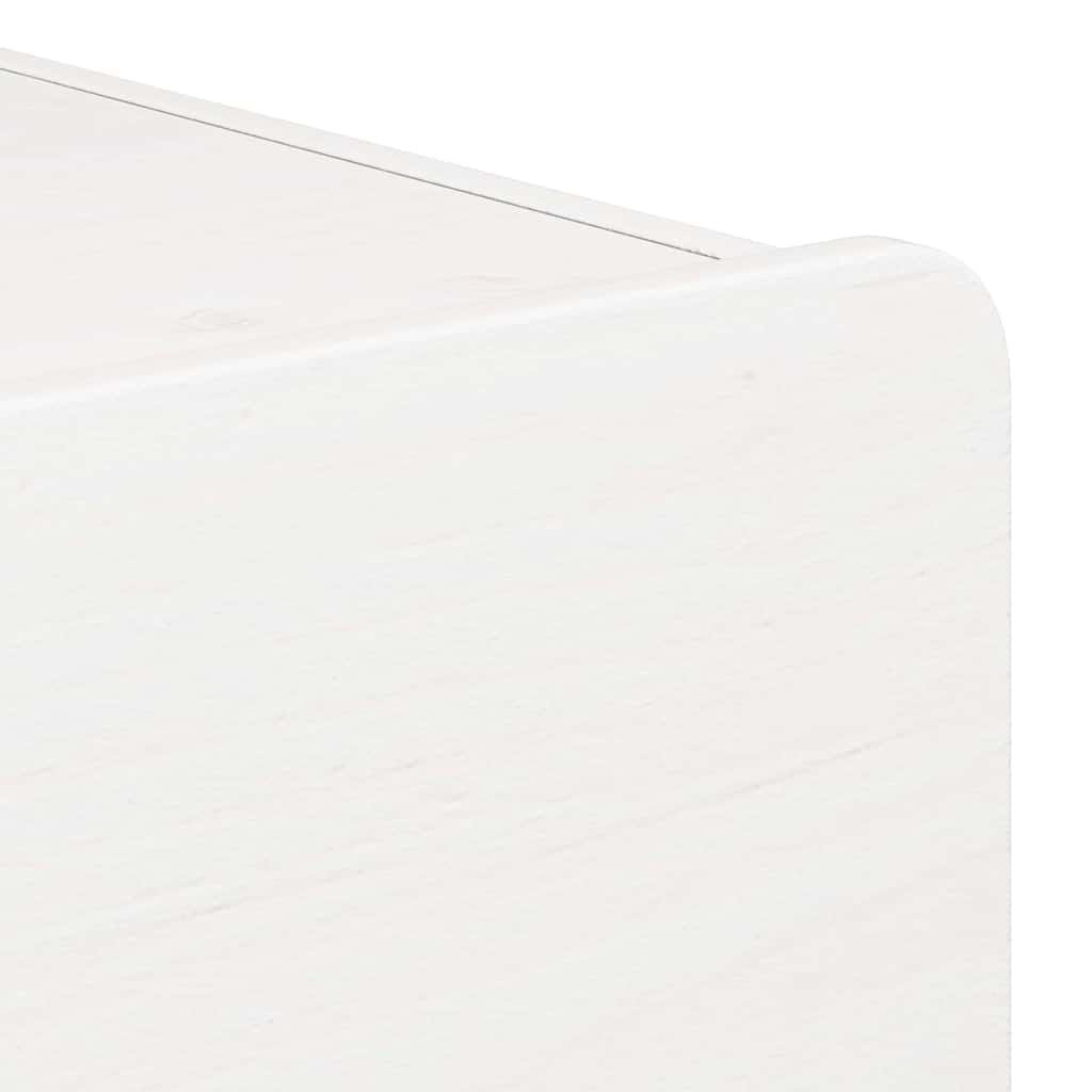 Bedside Table with Drawer White 39 x 34 x 33 cm Solid pine wood